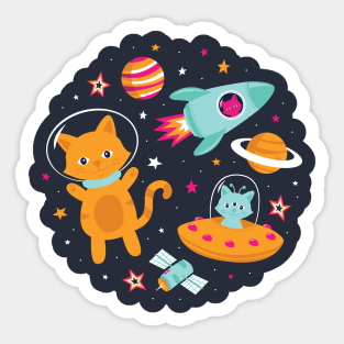 Cosmic Cats Sticker